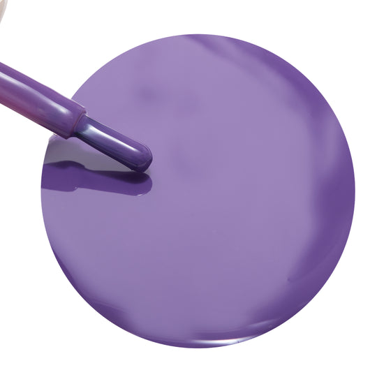 Polish brush loaded with a drop of Throne Off Forever Wear polish