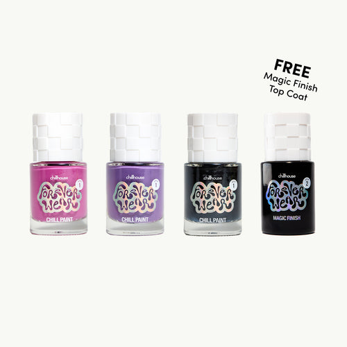 Cosmic Magic Forever Bundle: three Forever Wear polishes and Magic Finish top coat