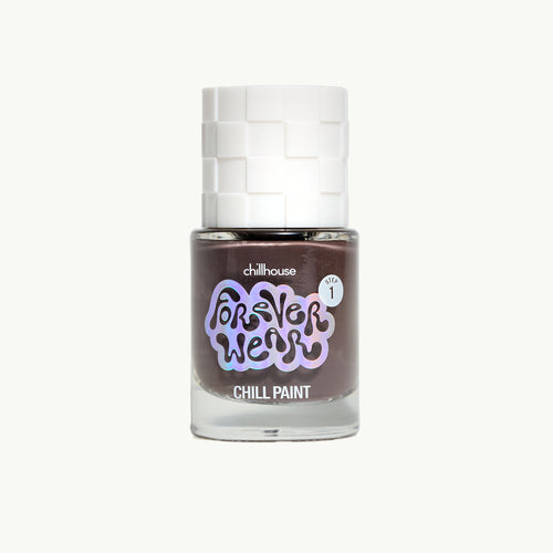 Chillhouse Forever Wear polish in Espressoself, a dusty mauve shade, bottle shot