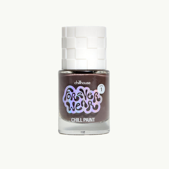 Chillhouse Forever Wear polish in Espressoself, a dusty mauve shade, bottle shot