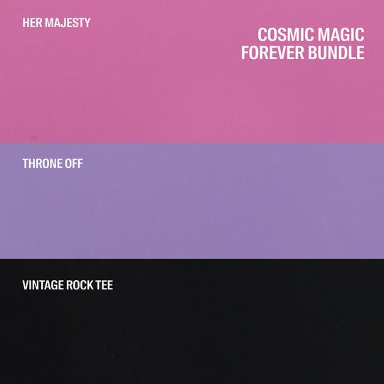 Cosmic Magic Forever Bundle: the three Forever Wear polishes and Magic Finish included in the bundle