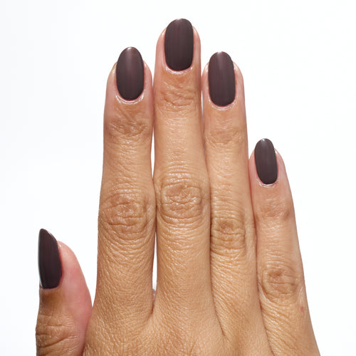 Flat hand wearing Espressoself Forever Wear polish
