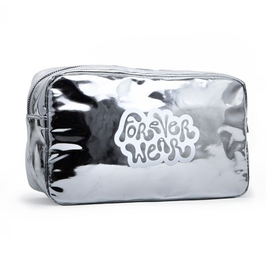 Silver Cosmetics Bag